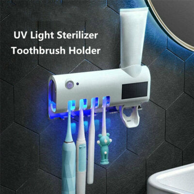Esterilizador de cepillos y dispensador de crema dental